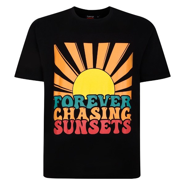 Big size Black "The Sun" T-shirt