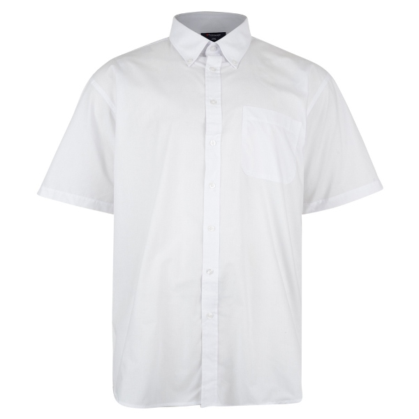 Big size white short sleeve shirt 2XL-8XL