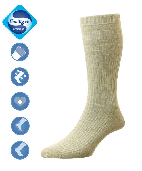 Extra Wide Socks Oatmeal