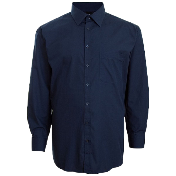 Big size navy long sleeve shirt 2XL-8XL