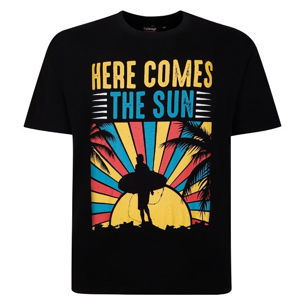 Big size Black "The Sun" T-shirt
