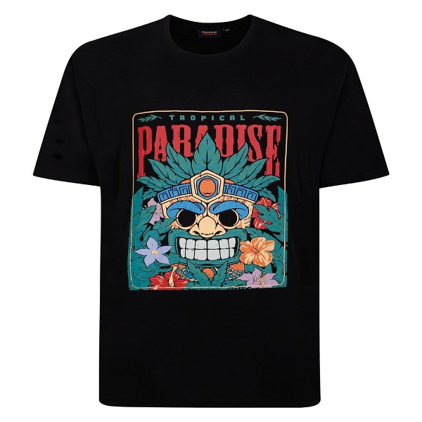 Big size Black T-shirt "Paradise"